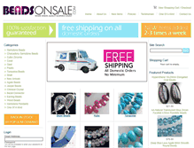 Tablet Screenshot of beadsonsale.com